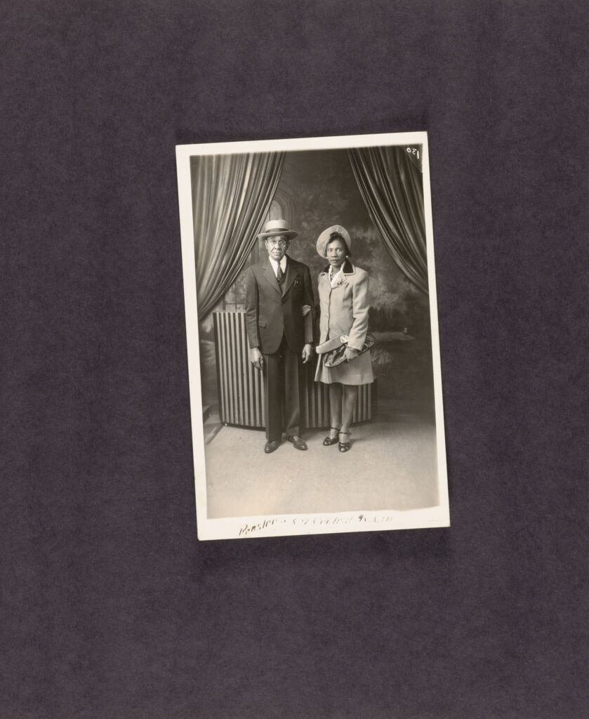 Portrait of man and woman. From the Loewentheil Collection of African-American Photographs.