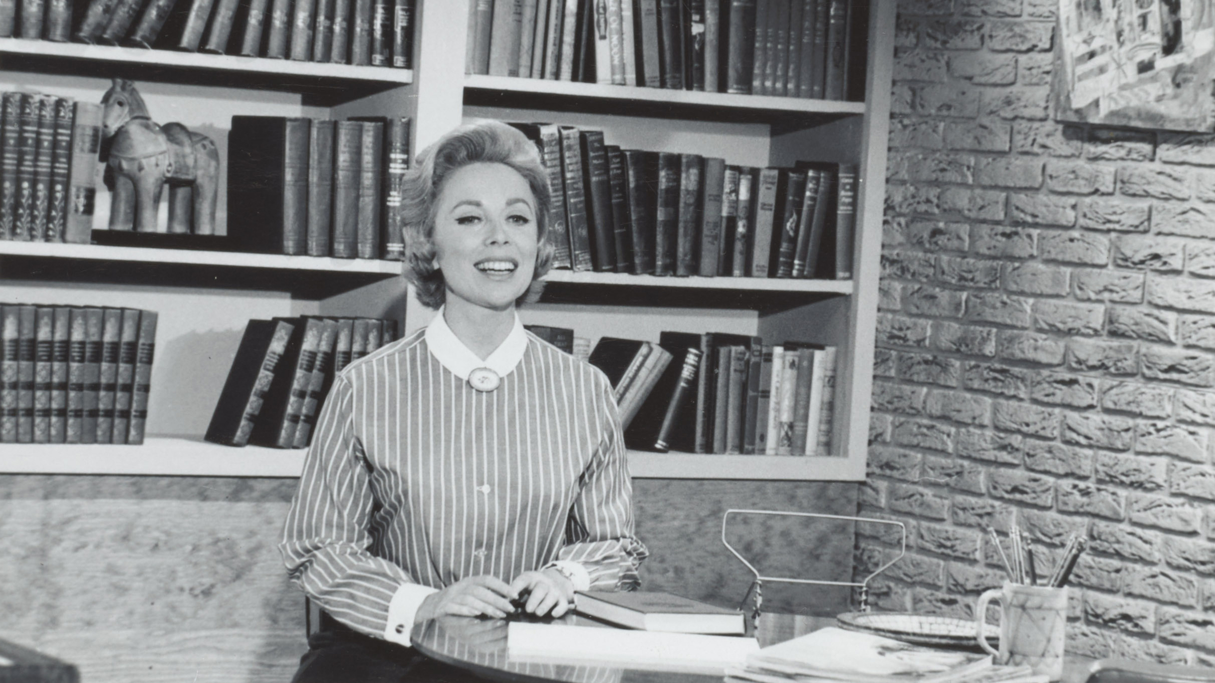 Dr. Joyce Brothers on the set of 