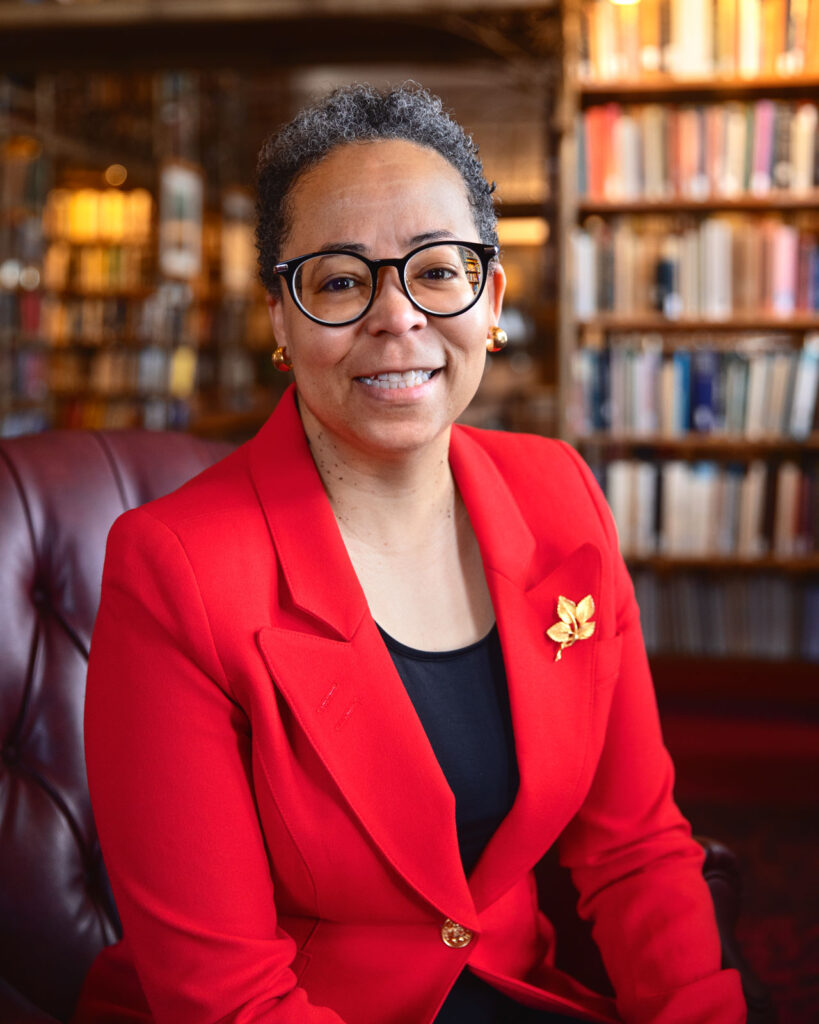 Elaine L. Westbrooks, the Carl A. Kroch University Librarian at Cornell, in A.D. White Library.